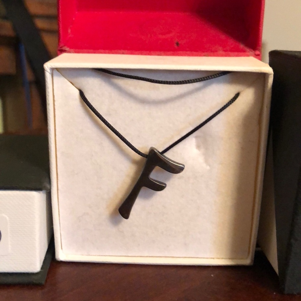 Karibou Karacters Sterling Initial “F” NWT